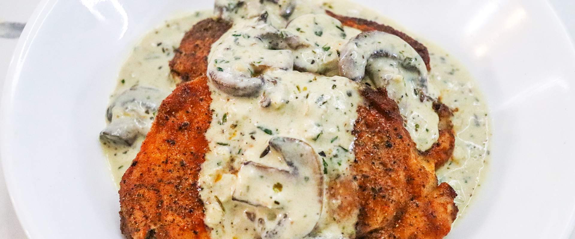 Air Fryer Creamy Mushroom Pork Chops